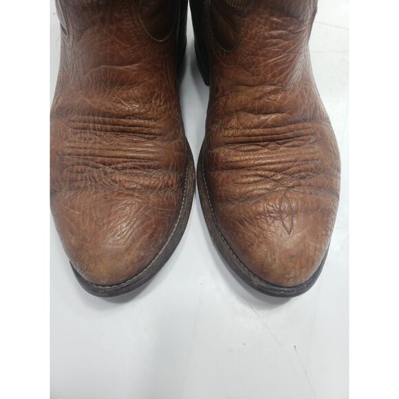 Nocona 6525 Vintage Bullhide Leather Embroidered Accents Cowboy Boots Size 8EE main image 10